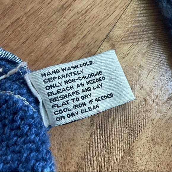 David Brooks Vintage Denim and Southwestern Sweater Jacket - Picture 8 of 12